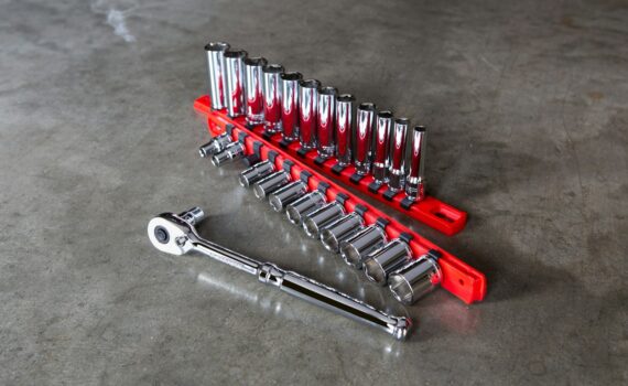 red and silver multi tool